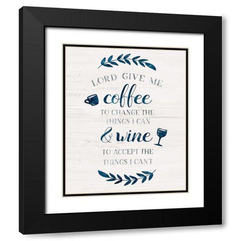 Coffee and Wine Black Modern Wood Framed Art Print with Double Matting by Carpentieri, Natalie