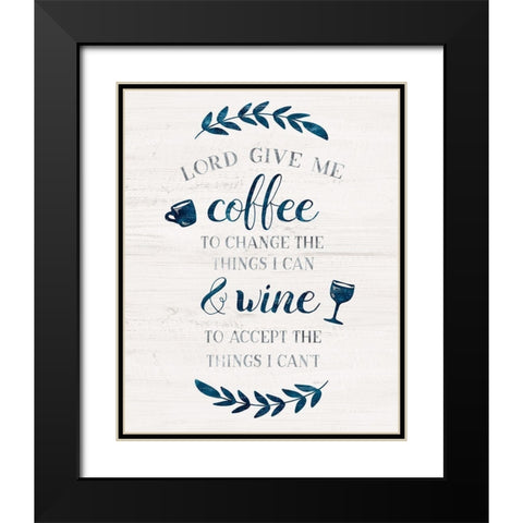 Coffee and Wine Black Modern Wood Framed Art Print with Double Matting by Carpentieri, Natalie
