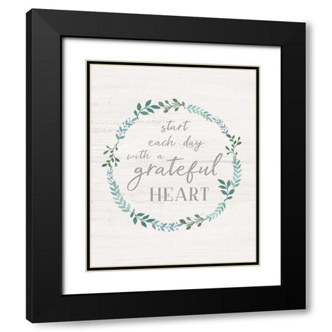 Start Each Day Black Modern Wood Framed Art Print with Double Matting by Carpentieri, Natalie