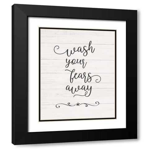Wash Fears Black Modern Wood Framed Art Print with Double Matting by Carpentieri, Natalie