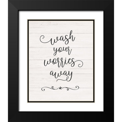 Wash Worries Black Modern Wood Framed Art Print with Double Matting by Carpentieri, Natalie