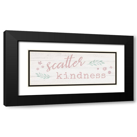 Scatter Kindness Black Modern Wood Framed Art Print with Double Matting by Carpentieri, Natalie