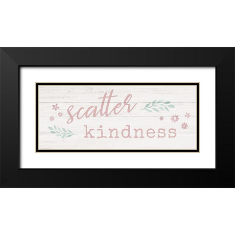 Scatter Kindness Black Modern Wood Framed Art Print with Double Matting by Carpentieri, Natalie