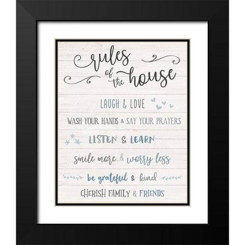 Rules of the House Black Modern Wood Framed Art Print with Double Matting by Carpentieri, Natalie