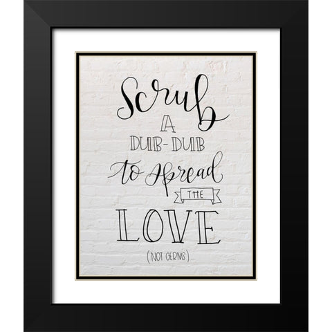 Scrub a Dub Dub Black Modern Wood Framed Art Print with Double Matting by Murray, Amanda