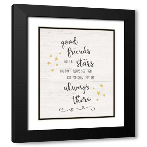 Friends Like Stars Black Modern Wood Framed Art Print with Double Matting by Carpentieri, Natalie
