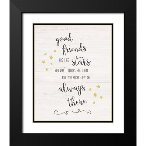 Friends Like Stars Black Modern Wood Framed Art Print with Double Matting by Carpentieri, Natalie