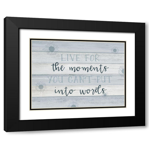 Moments into Words Black Modern Wood Framed Art Print with Double Matting by CAD Designs