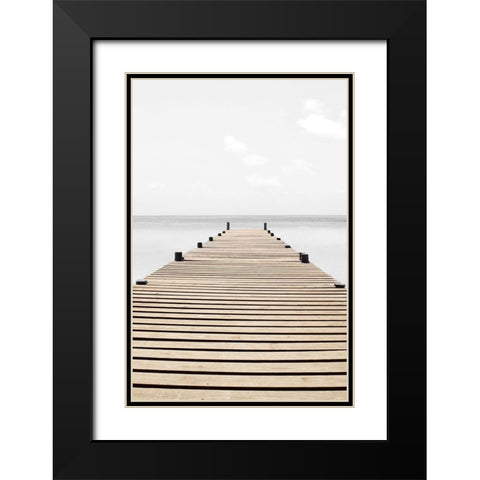 Neutral Skies Black Modern Wood Framed Art Print with Double Matting by Carpentieri, Natalie