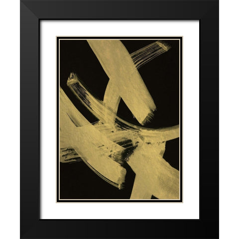 Gold Magic I Black Modern Wood Framed Art Print with Double Matting by Jill, Susan