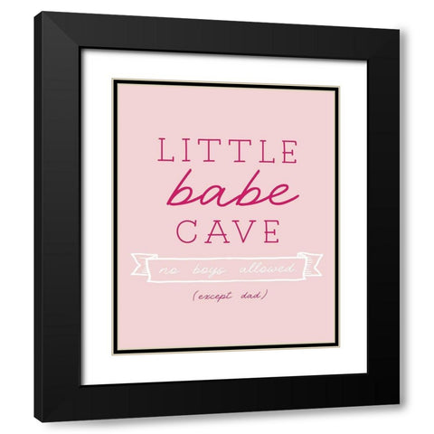 No Boys Allowed Black Modern Wood Framed Art Print with Double Matting by Carpentieri, Natalie