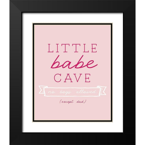 No Boys Allowed Black Modern Wood Framed Art Print with Double Matting by Carpentieri, Natalie