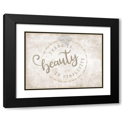 Beauty in Simplicity Black Modern Wood Framed Art Print with Double Matting by CAD Designs