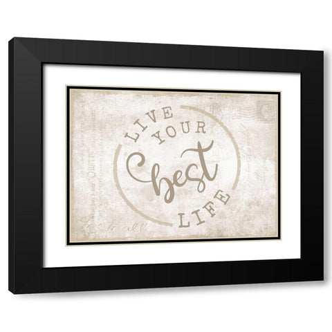 Best Life Black Modern Wood Framed Art Print with Double Matting by CAD Designs