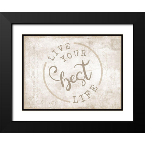 Best Life Black Modern Wood Framed Art Print with Double Matting by CAD Designs