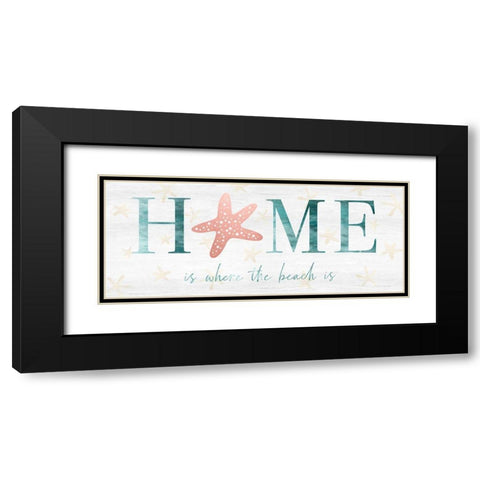 Home Beach Black Modern Wood Framed Art Print with Double Matting by Carpentieri, Natalie