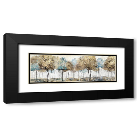 Soft Spring Panoramic Black Modern Wood Framed Art Print with Double Matting by Nan