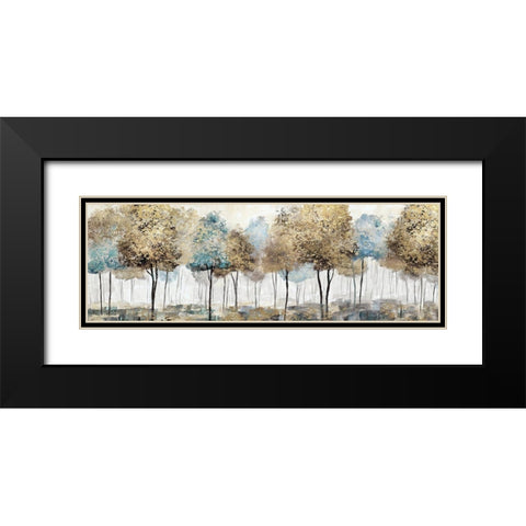 Soft Spring Panoramic Black Modern Wood Framed Art Print with Double Matting by Nan