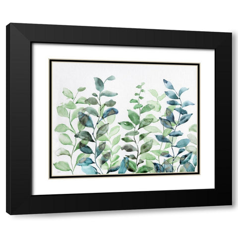 Cascade Black Modern Wood Framed Art Print with Double Matting by Nan