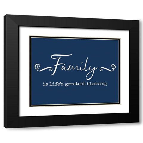 Family Greatest Blessing Black Modern Wood Framed Art Print with Double Matting by Murray, Amanda