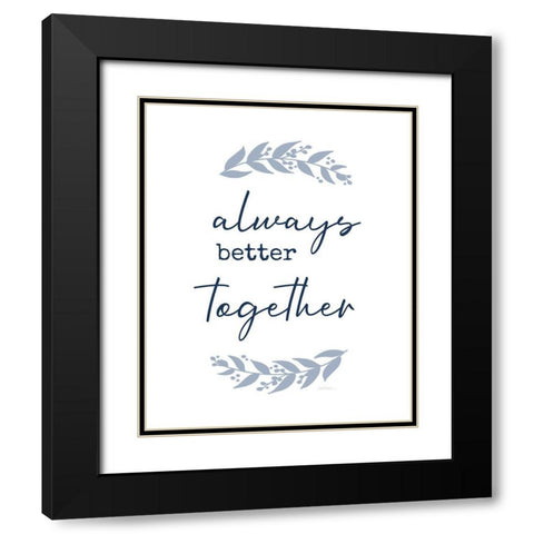 Always Together Black Modern Wood Framed Art Print with Double Matting by Robinson, Carol