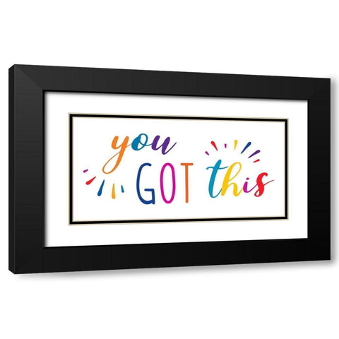 Rainbow Got This Black Modern Wood Framed Art Print with Double Matting by CAD Designs