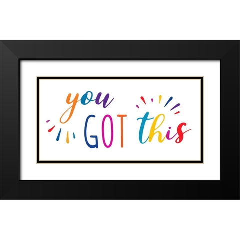Rainbow Got This Black Modern Wood Framed Art Print with Double Matting by CAD Designs