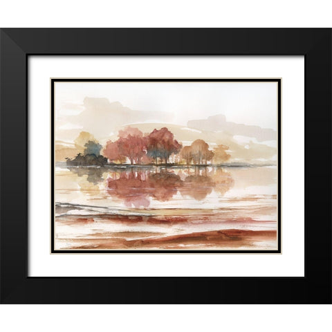 Earthy Dreams Black Modern Wood Framed Art Print with Double Matting by Nan