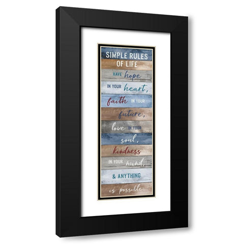 Simple Life Black Modern Wood Framed Art Print with Double Matting by Carpentieri, Natalie