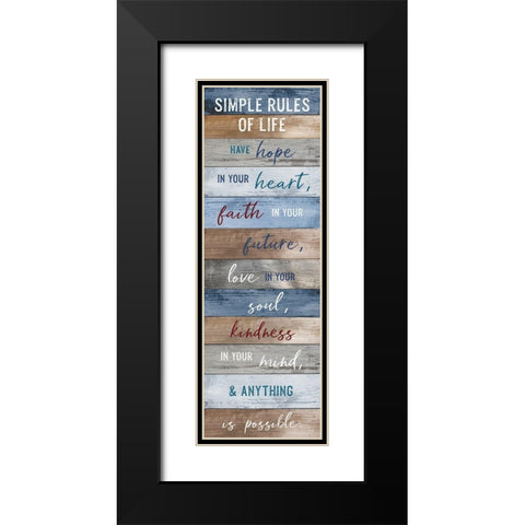 Simple Life Black Modern Wood Framed Art Print with Double Matting by Carpentieri, Natalie