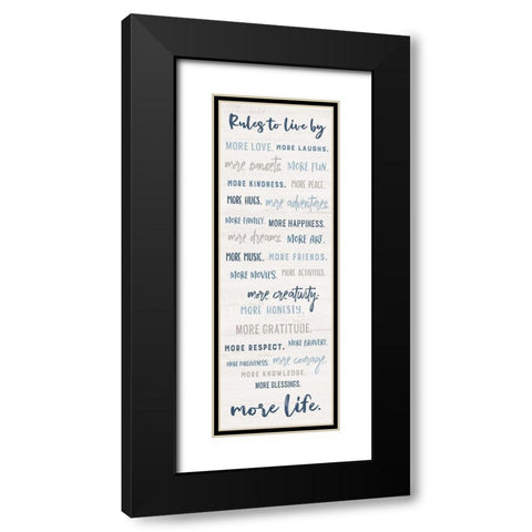 More Love Black Modern Wood Framed Art Print with Double Matting by Carpentieri, Natalie