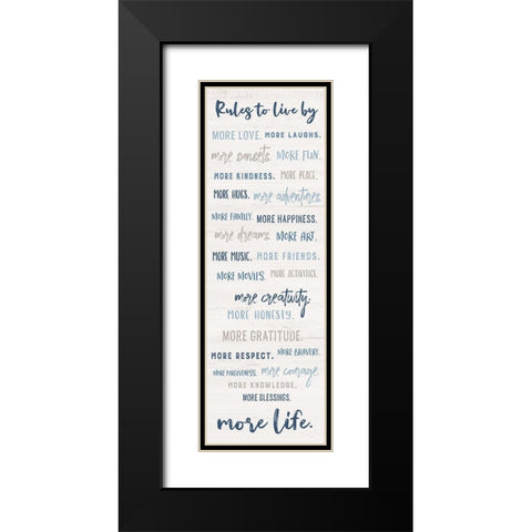 More Love Black Modern Wood Framed Art Print with Double Matting by Carpentieri, Natalie
