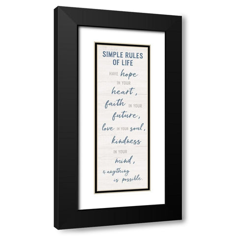 Have Hope Black Modern Wood Framed Art Print with Double Matting by Carpentieri, Natalie