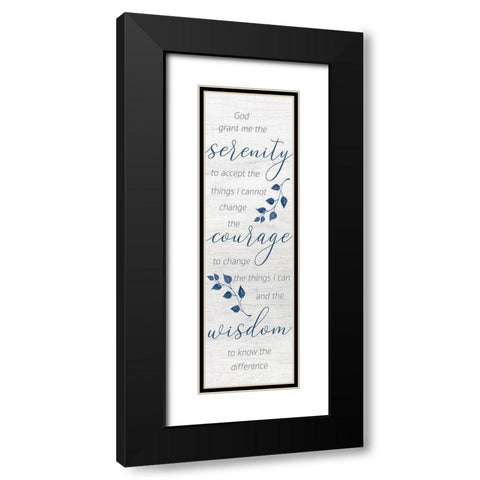 Serenity Black Modern Wood Framed Art Print with Double Matting by Santiago, Daniela