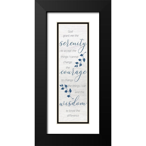 Serenity Black Modern Wood Framed Art Print with Double Matting by Santiago, Daniela