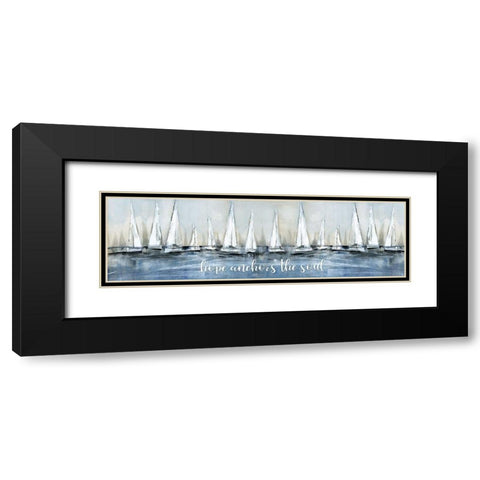 Hope Anchors Black Modern Wood Framed Art Print with Double Matting by Jill, Susan