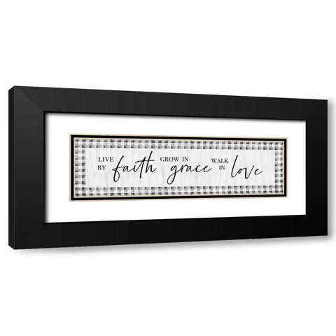 Live by Faith Black Modern Wood Framed Art Print with Double Matting by Carpentieri, Natalie