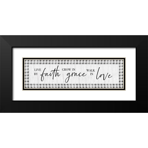 Live by Faith Black Modern Wood Framed Art Print with Double Matting by Carpentieri, Natalie