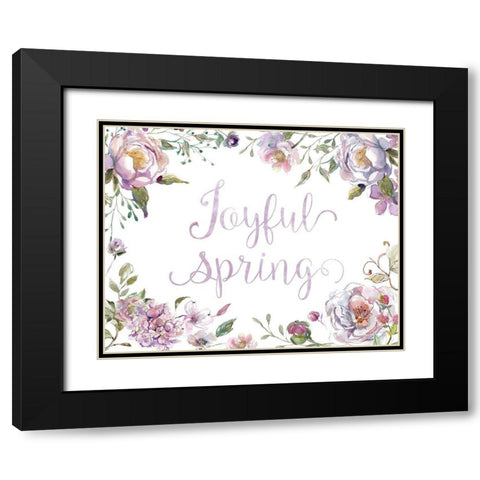 Joyful Spring Black Modern Wood Framed Art Print with Double Matting by Robinson, Carol