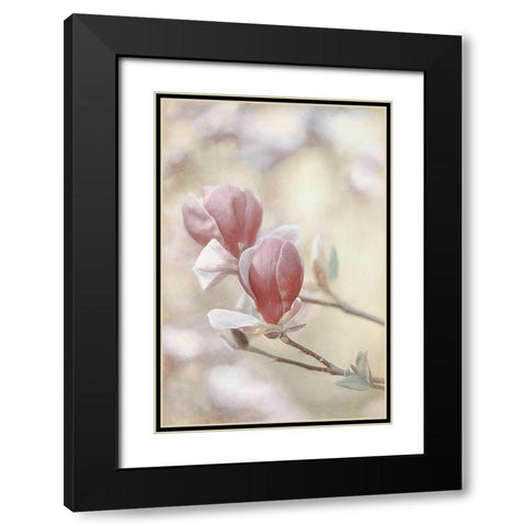 Blooming Hearts Black Modern Wood Framed Art Print with Double Matting by Van de Goor, Lars