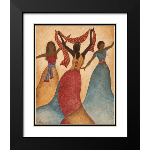 Rhythm and Dance I Black Modern Wood Framed Art Print with Double Matting by Carroll, Jane