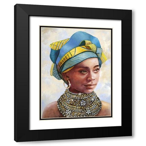 Soulful Beauty I Black Modern Wood Framed Art Print with Double Matting by Brooks, Donna