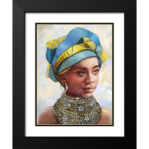 Soulful Beauty I Black Modern Wood Framed Art Print with Double Matting by Brooks, Donna