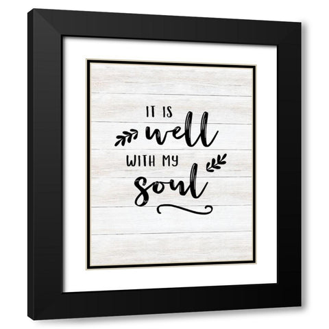 With my Soul Black Modern Wood Framed Art Print with Double Matting by CAD Designs
