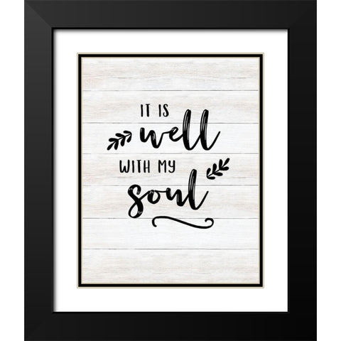 With my Soul Black Modern Wood Framed Art Print with Double Matting by CAD Designs