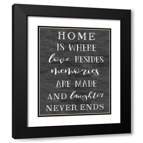 Love Resides Black Modern Wood Framed Art Print with Double Matting by Carpentieri, Natalie