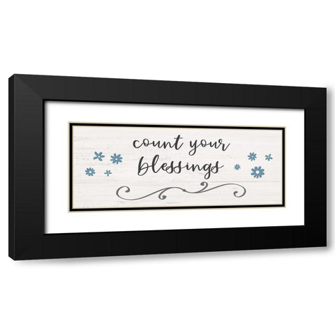 Count Blessings Black Modern Wood Framed Art Print with Double Matting by Carpentieri, Natalie