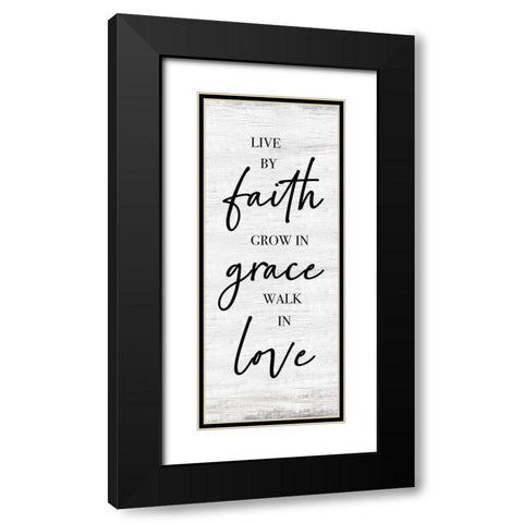 Walk in Love Black Modern Wood Framed Art Print with Double Matting by Carpentieri, Natalie