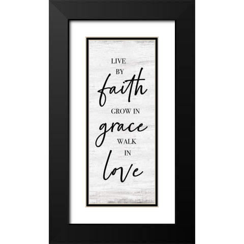 Walk in Love Black Modern Wood Framed Art Print with Double Matting by Carpentieri, Natalie
