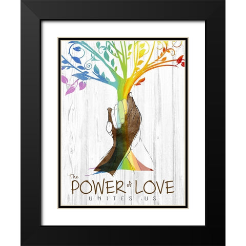 Power of Love Black Modern Wood Framed Art Print with Double Matting by Donovan, Kelly